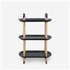 Produce Shop Carrello cucina portavivande di design con ruote 3 ripiani Wala Plus - Nero