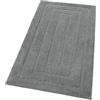 emmevi Tappeto Bagno Cotone Elegante Morbido Scendiletto Antiscivolo Lavabile 60x40 Grigio Scuro