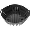 Gestionale Smarty Teglie Per Friggitrice ad Aria, Accessori Friggitrice ad Aria in Silicone 21CM,Teglia per Air Fryer Contenitori Cestello Riutilizzabile Rotondo,Tappetino Stampi Per Airfryer, Microonde, Forno