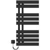 EMKE Scaldasalviette Elettrico, 1000x500mm, 320W, Nero, Lato Sinistro, Riscaldamento Elettrico, Schermo Tattile, Scaldasalviette Elettrico con Controllo Wi-Fi, Funzione Timer