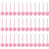 TMXAOK 100 cucchiai usa e getta in plastica a forma di cuore, per degustazione, gelato, dessert, gelatina, budino, caffè, tè, antipasti, spezie, per feste, ristoranti, feste, matrimoni, posate (rosa)