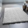 Wecon Home Basics Benno - Tappeto da bagno in ciniglia a pelo lungo morbido, antiscivolo, lavabile in lavatrice, caldo e accogliente (50 x 60 cm, bianco)