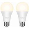 Qcwwy Lampadine LED E26 E27, 2 Pezzi 9W 600 Lm 2700K Lampadine Al Neon LED Bianco Caldo Equivalenti a una Lampadina a Incandescenza da 60W Spegnimento Automatico Sulla Lampadina con