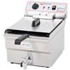 Ristoattrezzature Friggitrice Elettrica Professionale - Singola Vasca - Con Rubinetto di Scarico - 16 Litri, Capacità Olio 12 Litri