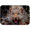 A.Monamour Tappetino per Bagno Antiscivolo Assorbente Morbido Stampa Di Decorazioni Per Gli Amanti Degli Animali Con Ritratto Di Leopardo Arrabbiato Dagli Occhi Blu Tappeto Doccia Cucina 40x120cm