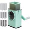 Generico Affettatrice per verdure, grattugia rotativa per formaggio | Trituratore di formaggio portatile,6 taglierini intercambiabili Tritatutto manuale per verdure, affettatrice per patate