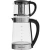 GMSLuu Bollitore elettrico in vetro da 1800 W, bollitore elettrico portatile, bollitore elettrico e teiera, 2,5 l + 1 l, bollitore in vetro in acciaio inox