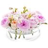 Marooma Vaso di Fiori Trasparente Centrotavola Vaso Basso Circolare in Acrilico Trasparente, Centrotavola Floreale a Cilindro Basso, Fioriera per Matrimoni Decorazione della Tavola per la Festa(#2)