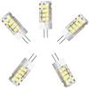 OUKAIDE 5 Pezzi lampadine LED G4 5W 51 SMD 2835LEDs OKKAIDE G4 Lampada LED AC220-240V bianca fredda 6000k Lampadina LED super brillante 500LM Angolo del fascio 360 ° Base in ceramica G4 Non dimmerabile