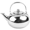 Zoegneer Teiera in acciaio inossidabile argento con filtro Teiera a fiori squisiti in acciaio inossidabile spesso per tè e caffè (1,5 l)