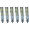 LEDLUX 6 Pezzi Lampadina Led E14 Cappa Cucina, Bianco Freddo 6500K, E14 Tubolare Forma Mais, 5W=40W 430 Lumen, Ø16mm, Lunghezza 72mm