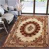 Mazovia Tappeto Salotto Moderno Pelo Corto - Tappeti Moderni Soggiorno - Tappeti Camera da Letto - Tappeti Salotto Grandi Dimesnioni - Motivo Orientale - Marrone - 160x220 cm