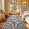 Carpetsale24 Passatoia Tappeto 60x110 cm Grigio Pelo Alto Design Scandi Boho Effetto Alto-Basso Morbido Shaggy Pelo Lungo Soffice Robusto Facile da Pulire Moderno per Camera da Letto, Corridoio