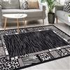 Mazovia Tappeto Moderno - Morbido Pelo Corto - Tappeto da Salotto Oeko-Tex - Tappeto per Ingresso Camera, Da Letto, Cucina, il Soggiorno - Collezione ATENA - Grigio Nero 200 x 300 cm