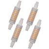 BANGSHUO 4 Pezzi Lampadina R7S LED 5W 78mm Lampadina J78 Doppio Effetto Lineare,Bianco Caldo 3000K,5 Watt,Non Dimmerabile AC 220-240V, 500LM, 360 Gradi