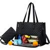 Chansunokku Borsa per il pranzo da donna, con scomparto per il pranzo, borsa termica per il pranzo, borsa termica con scomparto per il pranzo, borsa termica per il lavoro, la scuola, l'ufficio (stile B)