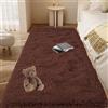 GOUTUI Shaggy Tappeto Soggiorno 80 x 190 cm Soffice Antiscivolo Tappeto a Pelo Lungo Moderno Soffice e Super Morbido Adatto per Aree Gioco Lounge e Soggiorni, Marrone