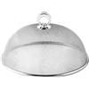 SiaBiced Copertura Alimenti Rete Cupola Ombrello Paraschizzi Acciaio Inossidabile Struttura Rinforzata Lavabile Adatta per Tavola Da Pranzo BBQ Esterno, M