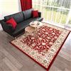 Mazovia Tappeto Salotto Moderno Pelo Corto - Tappeti Moderni Soggiorno - Tappeti Camera da Letto - Tappeti Salotto Grandi Dimesnioni - Motivo Orientale - Rosso - 120x170 cm