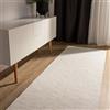 benuta Basic Tappeto cotone lavorato a mano Ron - Crema 80x250 cm - 100% cotone - Design: Uni, Minimalista, Natural Living - Facile cura per salotto e stanza