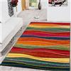 TT Home Tappeto Salotto Moderno Soggiorno Pelo Corto Moderno Motivo Astratto Colorato, Colore:Multicolore 3, Dimensione:120x170 cm