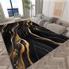 Generico Tappeto per Soggiorno Motivo In Marmo Oro Nero 80x150 cm Antiscivolo Morbido Tappeto a Pelo Corto Decorazione, Ideale per Camera da Letto Stanza dei Giochi Camera dei Bambini