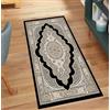 QQrunner Tappeto runner vintage per cucina, antiscivolo, nero, 80 x 180 cm, lavabile, per corridoio, decorazione per la casa, tappeto lungo per camera da letto