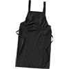 Gralara Grembiule in lino, grembiule con doppia spalla, grembiule da cucina, grembiule da chef, cucina di casa, unisex, con tasca per dipingere, caffè, nero