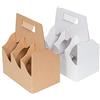 karton-billiger Portabottiglie, portabottiglie, set da sei pezzi, per 6 bottiglie di birra, 25 pezzi, 2 colori (bianco)