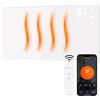 meoaow Riscaldamento da parete a infrarossi, 450 W, riscaldamento a infrarossi, montaggio a parete, con protezione da surriscaldamento, telecomando e controllo app, timer 9 ore, riscaldamento