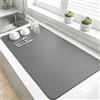 LOPNUR Tappetino scolapiatti da cucina, 80 x 43 cm, extra large, per bancone della cucina, tappetino super assorbente, tappetino in diatomite, resistente al calore, con retro in gomma antiscivolo