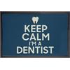 Fabulous Zerbino blu - Keep Calm I'm a Dentist Parodia Artigianato dentista - Dimensioni: 75 x 50 cm