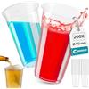 Commerline Bicchieri in plastica trasparente, 0,5 l, 200 pezzi, in plastica, per feste, in polipropilene (PP)