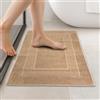 HomeLife - 1 Tappeto Bagno Assorbente Made in Italy (60x90 cm). Tappeti Cotone Lavabili Lavatrice ad Alte Temperature, Senza Antiscivolo - Tappeto Bagno Beige Morbido e Durevole