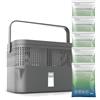 BonAura® AirOne Max Deumidificatore senza alimentazione elettrica fino a 33m² | Ventilazione a 360° | Deumidificatore con beccuccio e 5 x 980g di granulato per deumidificatore | Protezione da muffa e