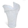 Tammaro Home Vaso in Vetro di Murano Bianco Modello Vortice by
