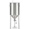 Klarstein Gärkeller Sistema per Fare la Birra - Fermentatore con Termometro, Pentola Conica in Acciaio Inox, per Birra o Vino, Gorgogliatore Coperchio Ermetico, Rubinetto, Pro 60 L, Argento