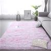 DOGUO Tappeto a Pelo Lungo 100 x 170 cm Tappeto Colorato Tappeti Soffici Antiscivolo per La Camera da Letto, Rosa Chiaro