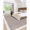 Trademoon Tappeto indiano fatto a mano intrecciato bianco bordo con interno grigio iuta naturale tappeto in iuta, tappeto di iuta, soggiorno, camera da letto, zerbino, dimensioni: 90 cm x 90 cm