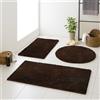 Liveinu Tappeti Bagno Antiscivolo, Tappeto Pelo Lungo, Tappetino Bagno Morbido e Assorbente, Per il bagno, la doccia, la vasca da bagno o come tappetino WC, Marrone scuro, 80x150cm