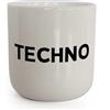 PLTY - Techno tazza - Tazza senza manico - Porcellana smaltata a mano - Coffee Mug - Beat - Design danese