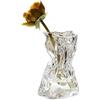 BestAlice Vaso per Fiori in Vetro Trasparente Sacchetto di Carta Increspata Vaso in Vetro Bocca Larga Vaso Pieghettato Bocca Larga per Composizione Floreale Centrotavola Decorazione per(Trasparente-S)