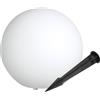 Generic UNIVERSO LAMPADA A SFERA BIANCA DA GIARDINO 40CM CON ATTACCO E27 MAX 25W DA INTERNO ED ESTERNO IP65