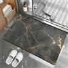 LWLFC Tappeto Bagno Assorbente Oro Nero Tappeti Antiscivolo E Lavabile, Asciugatura Rapida Tappetino Per Porta Doccia, Cucina Con Fondo In Gomma
