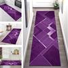 SGLGSTORE Tappeto Passatoia per Corridoio Antiscivolo Tappeto Cucina Lavabile Viola Runner Geometrico 40X300CM Tappeti Runner Soggiorno Tappetino zerbino al metro Si pulisce con il mocio è Antisfilo tappeti