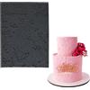 mostsom Stampo in silicone per fondente e pizzo, stencil per decorazione di torte, con motivo perlato, tappetino flessibile per biscotti, cupcake, cioccolato, strumento riutilizzabile per pasticceria