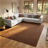 SIMPEX Tappeti a pelo corto, Unicolor - Monocroma, Tappeto Marrone, 240 x 340 cm, Tappeti in stile moderno, Tappeto soggiorno