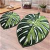miqna Monstera, tappetino da bagno verde, set da 2 pezzi, antiscivolo, lavabile, adatto per aspirapolvere robotici, tappetino da bagno verde (lapel, 60 x 100 cm - 50 x 60 cm)
