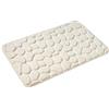 PANA Memory Foam Tappetino da bagno (50 x 80cm) - Morbido tappetino da bagno in microfibra - Antiscivolo e lavabile - Tappetino da doccia (Crema)