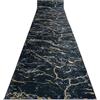 rugsx Passatoia antiscivolo LOTUS GALACTIC 9523 Marmo nero/oro - Lavabile - 60x240 cm - Runner per corridoio e cucina